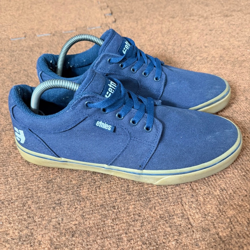 Etnies Skaterโ shoes nice Navy Blue Canvas Low Top Sneakers Mens 9 ETF20MVL012K